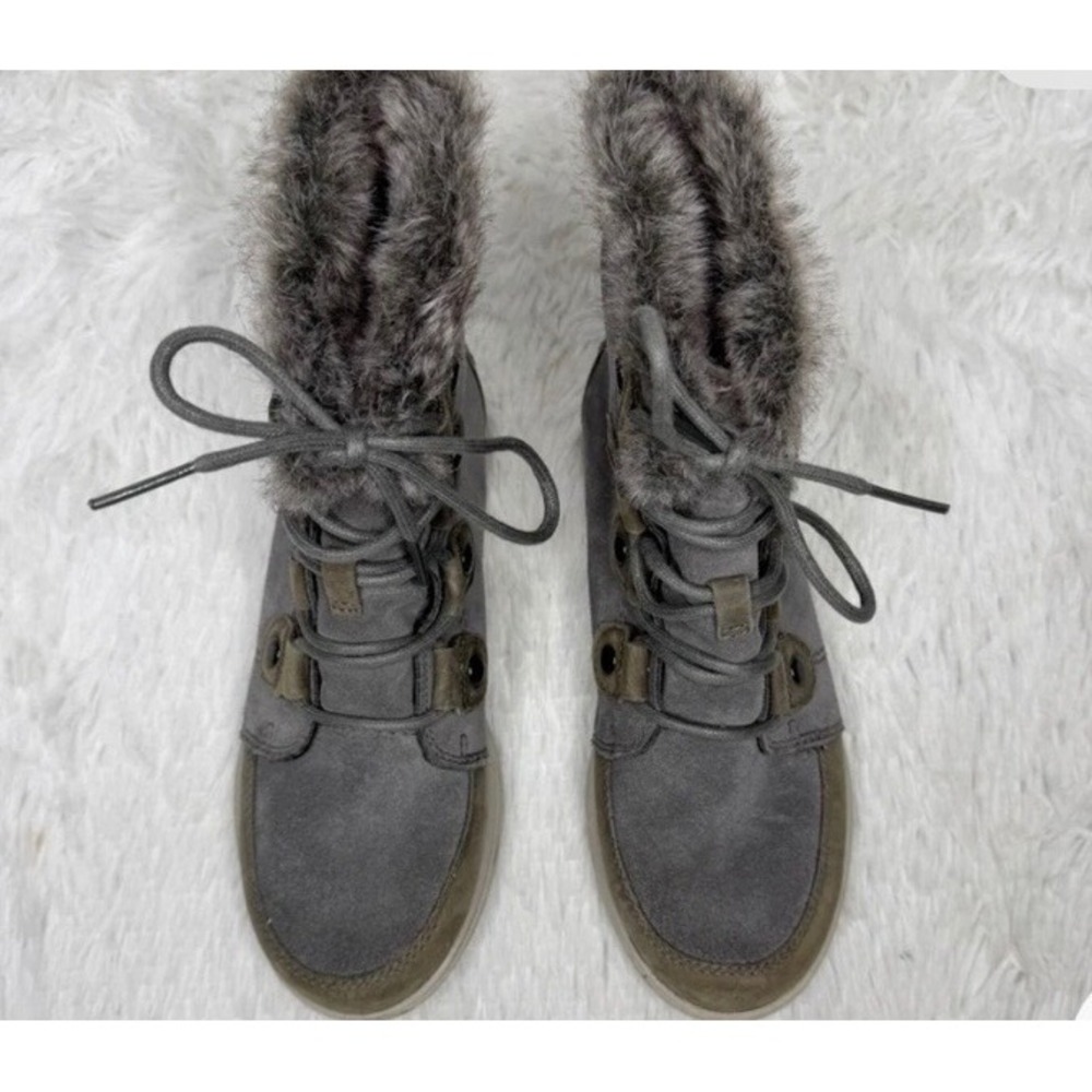 Sorel Explorer Joan Waterproof Winter Boots Quarry Grey NL3423-048 Womens 9.5 - Picture 6 of 10